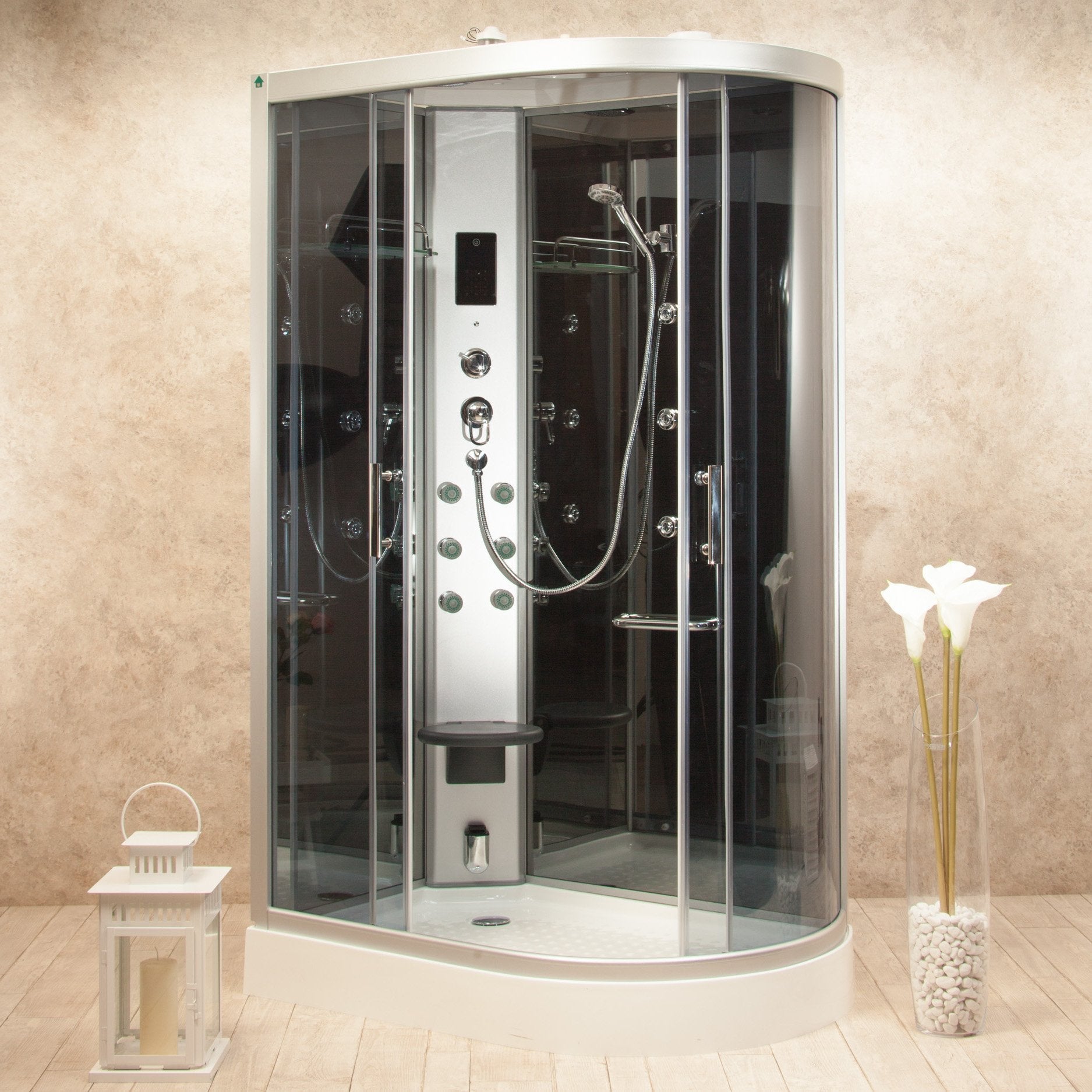 Cabina Doccia Idromassaggio Atene 120x80 Sinistra Multifunzione
