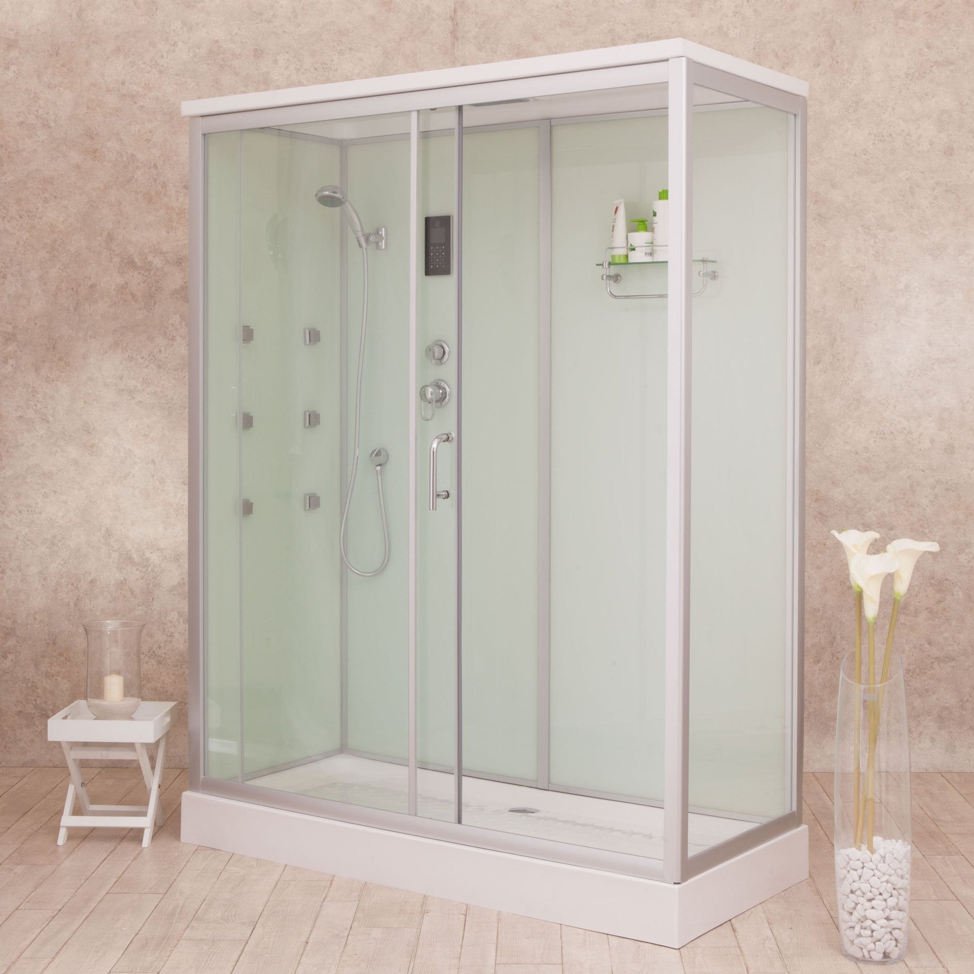 Box Doccia White Air 70x130 Sinistro Idromassaggio Multifunzione