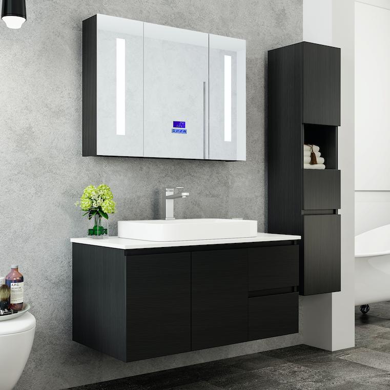 Mobile Arredo Bagno Tokyo 90 cm Moderno + Colonna Arredo