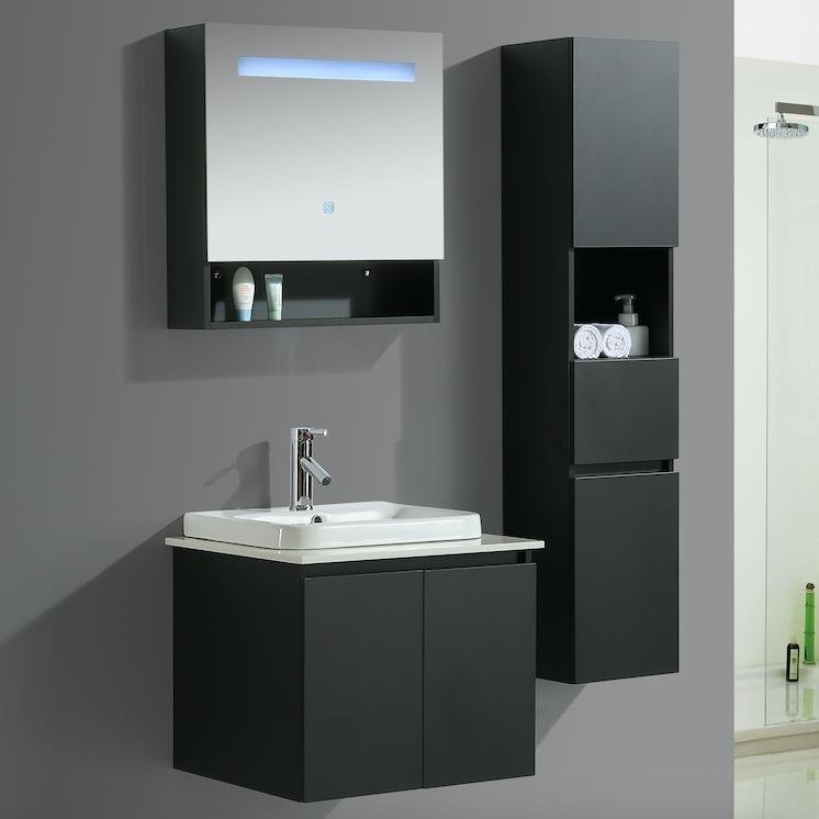 Mobile Arredo Bagno Tokyo 80 cm Moderno + Colonna Arredo