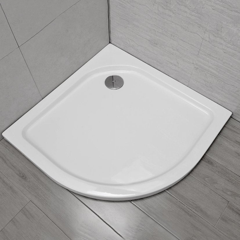 Piatto Doccia Resina ABS 80x80cm Semicircolare Reversibile + Piletta