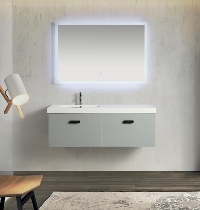 Mobile Arredo Bagno 130 cm Agata Sospeso Moderno Contemporaneo