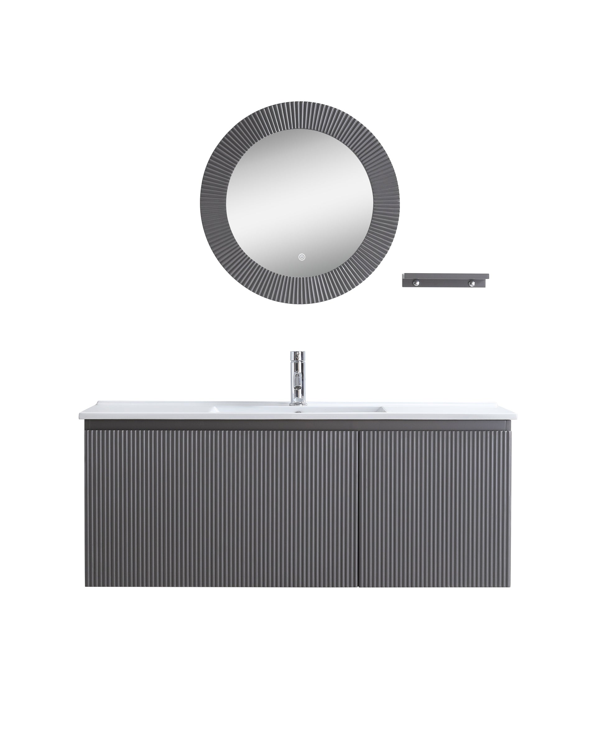 Set Mobile Arredo Bagno Clara Stone Antracite 100cm