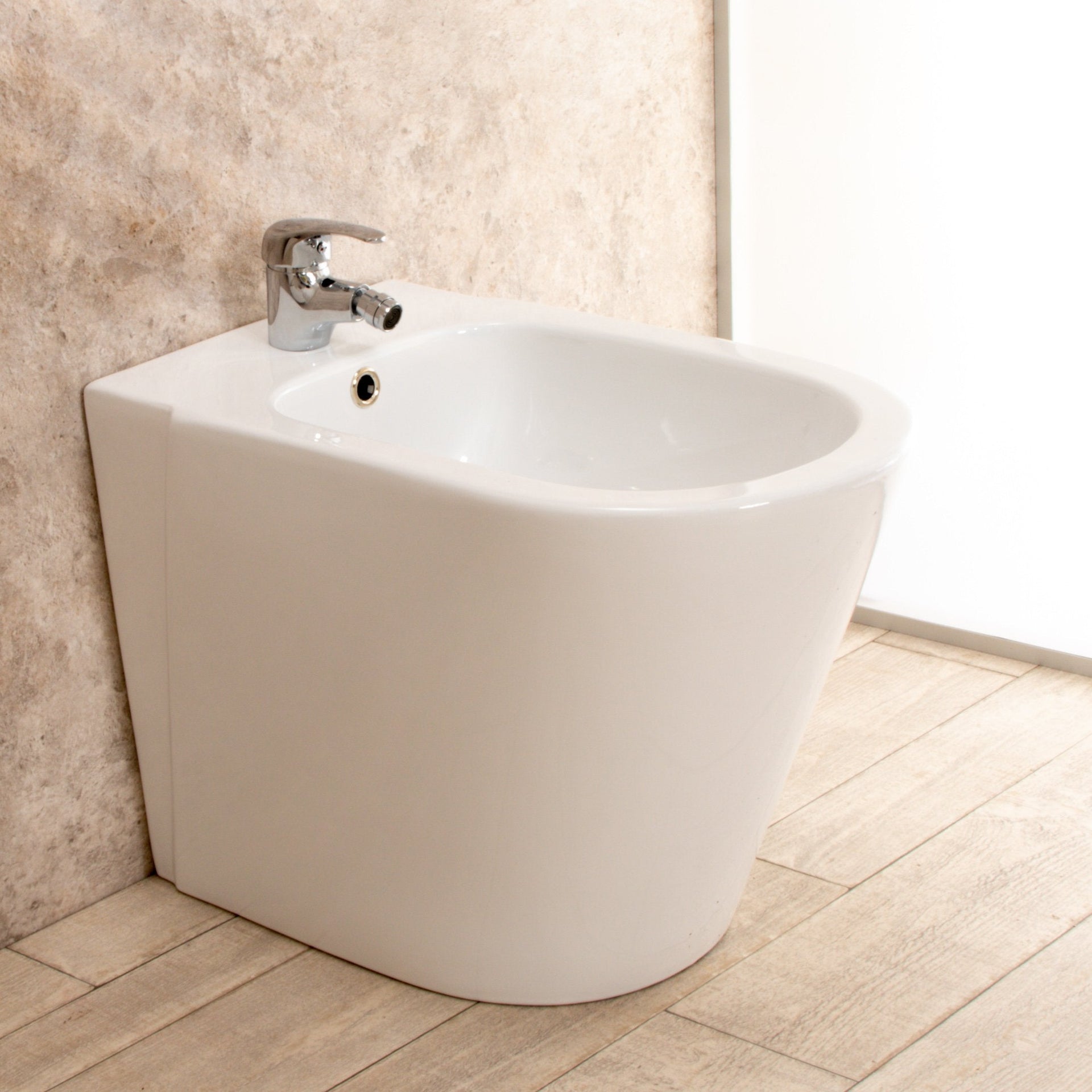 Bidet Filo Parete Easy in ceramica moderno L35xP57xA40 cm