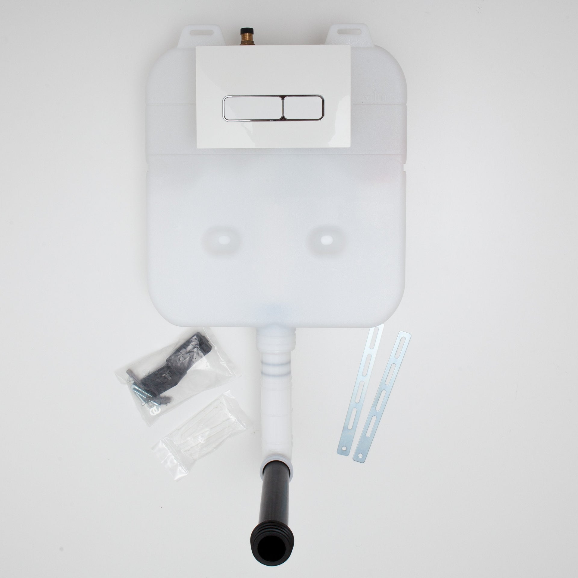 Cassetta WC da Incasso con Placca Color Bianco Lucido