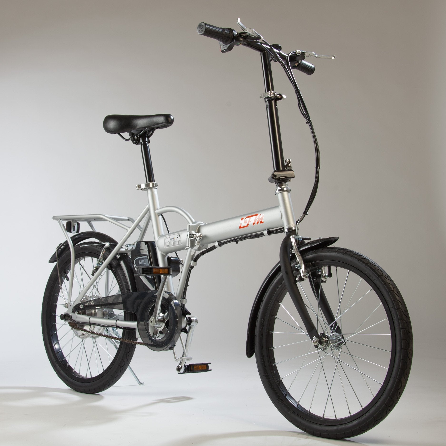 Bicicletta Elettrica IFM Grigia Pieghevole Batteria Litio da 36V/6Ah