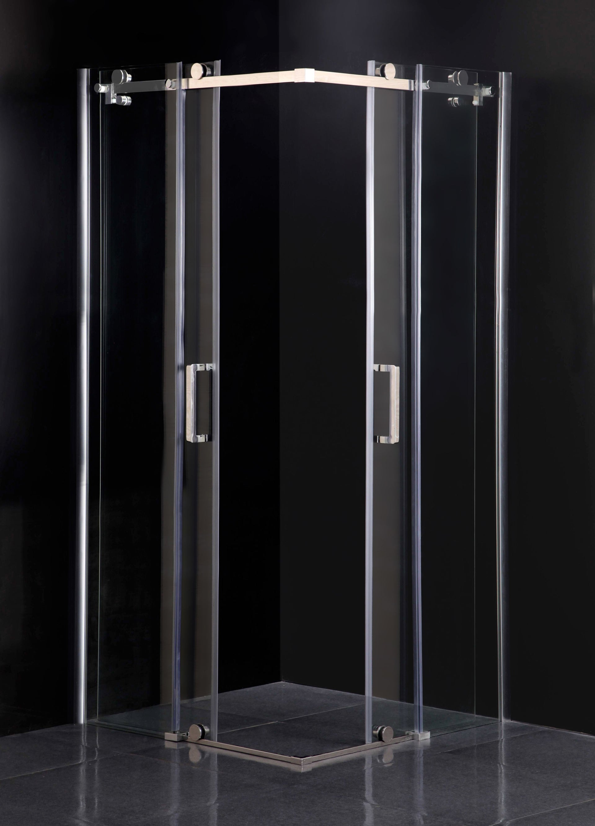 Cabina Doccia Sly Lux Vetri 8mm Telaio Inox 70x90 Destro