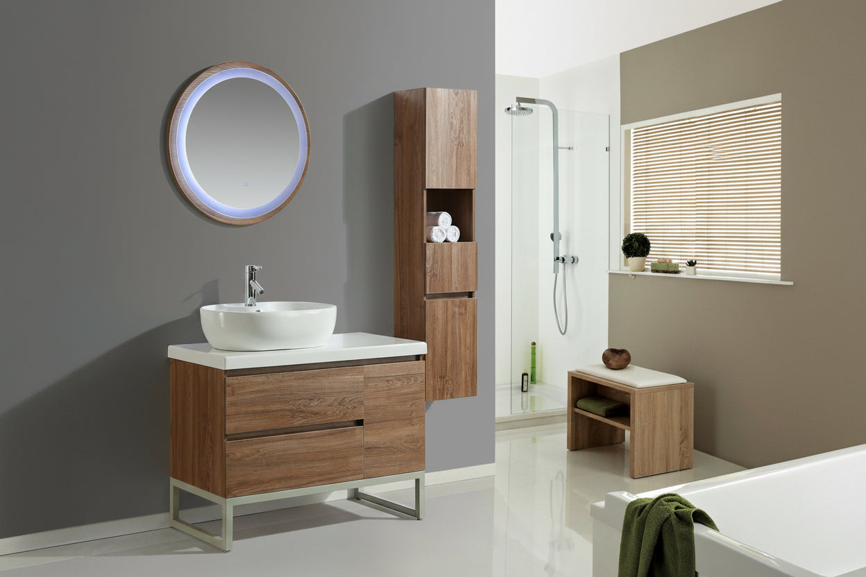 Mobile Arredo Bagno Paris 100 cm Moderno + Colonna Arredo
