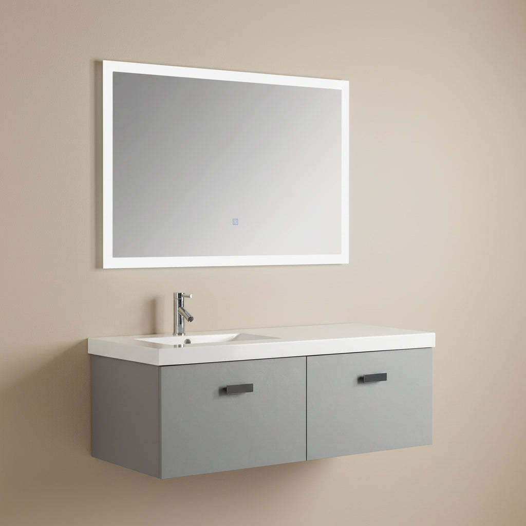 Mobile Arredo Bagno 130 cm Agata Sospeso Moderno Contemporaneo XL