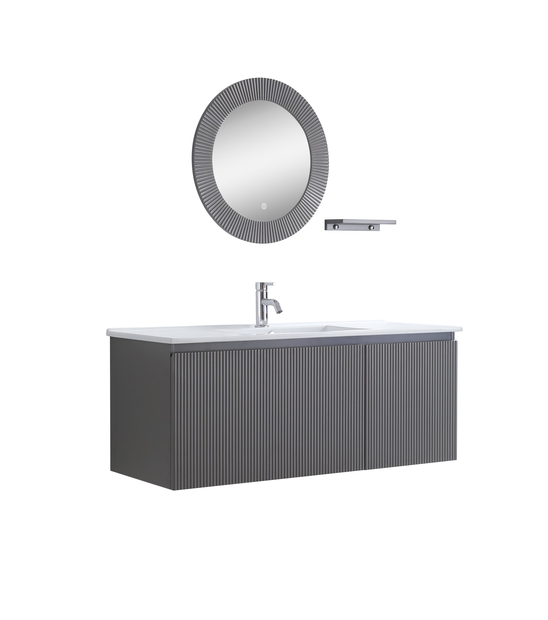 Set Mobile Arredo Bagno Clara Stone Antracite 100cm