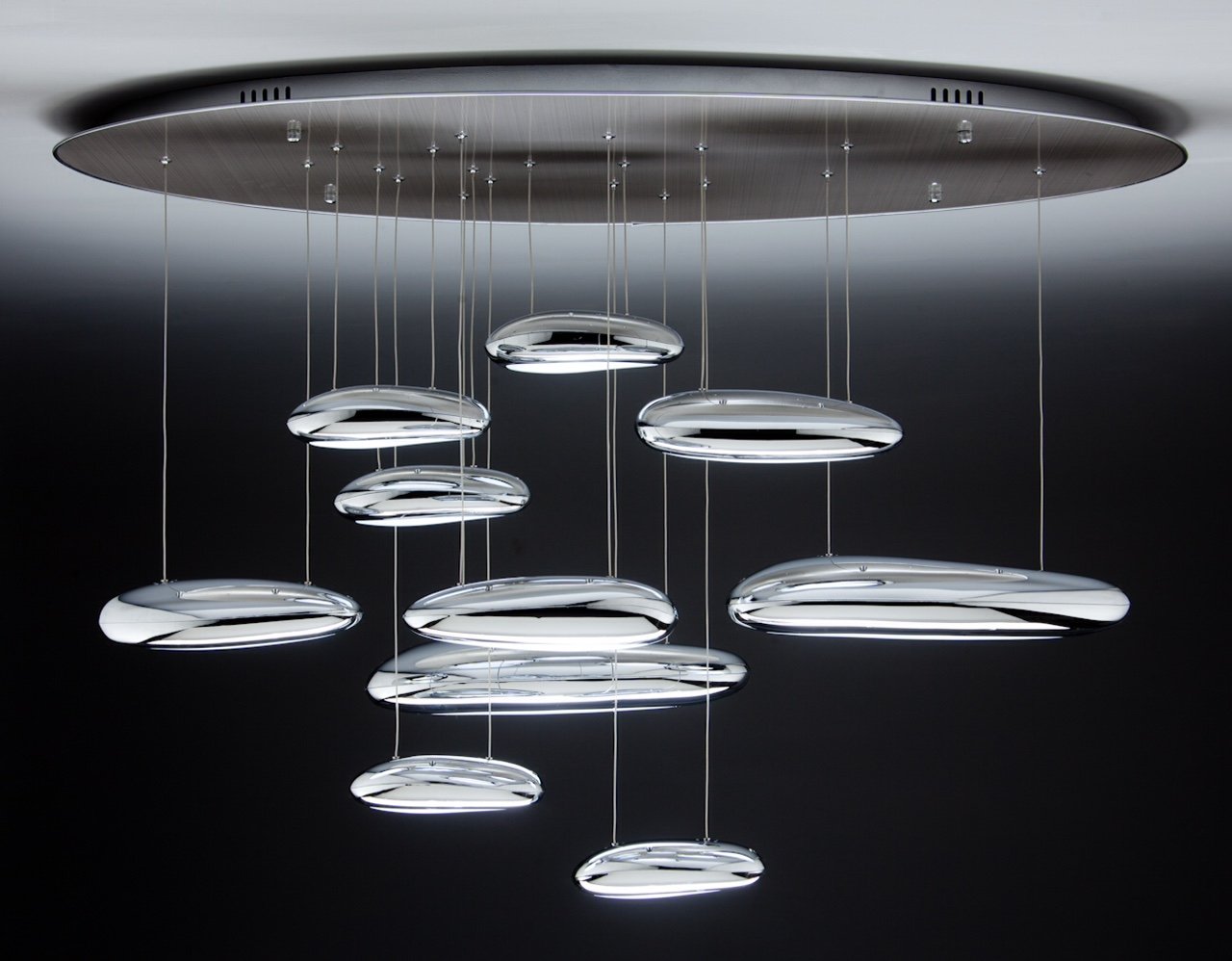 Lampadario a Led Drop Design 10B luce fredda da Soggiorno Moderno