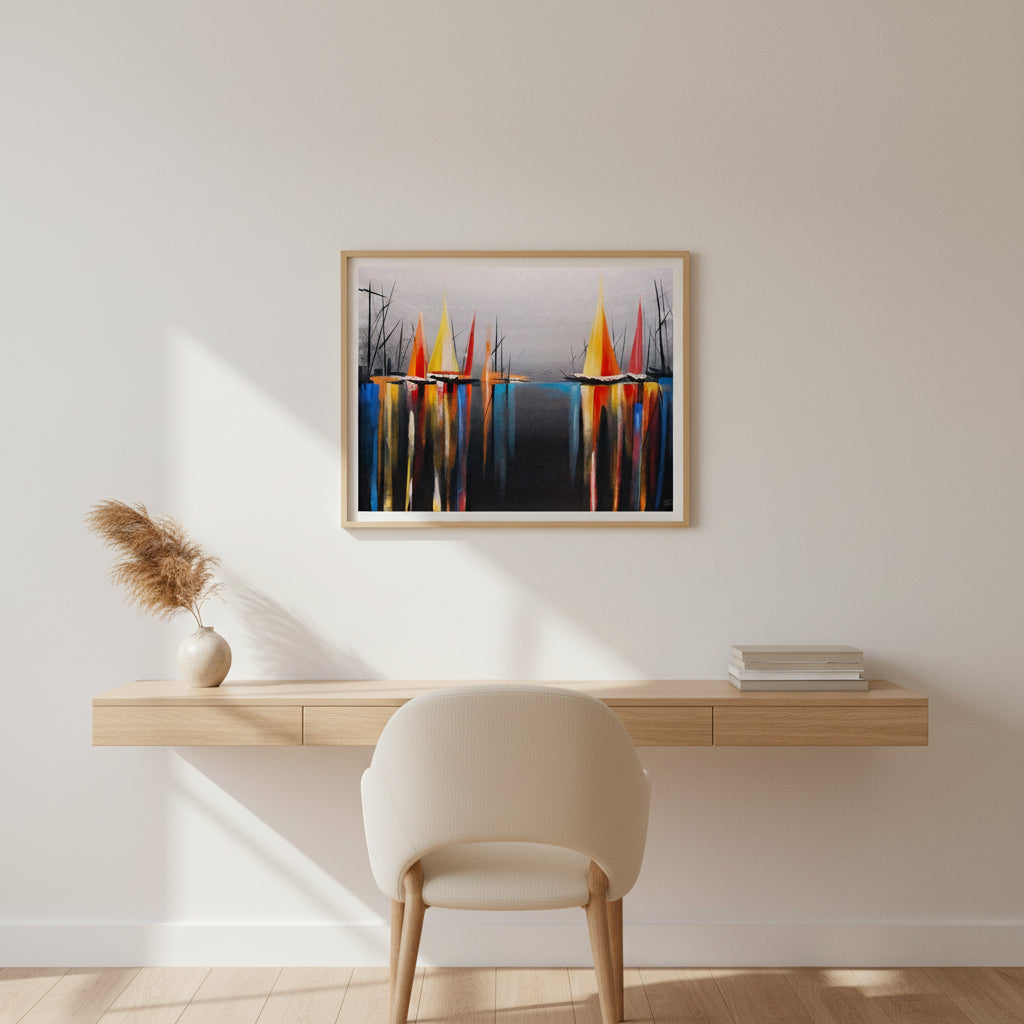 Quadro Dipinto a Mano su Tela 50x70cm Paesaggistico N43
