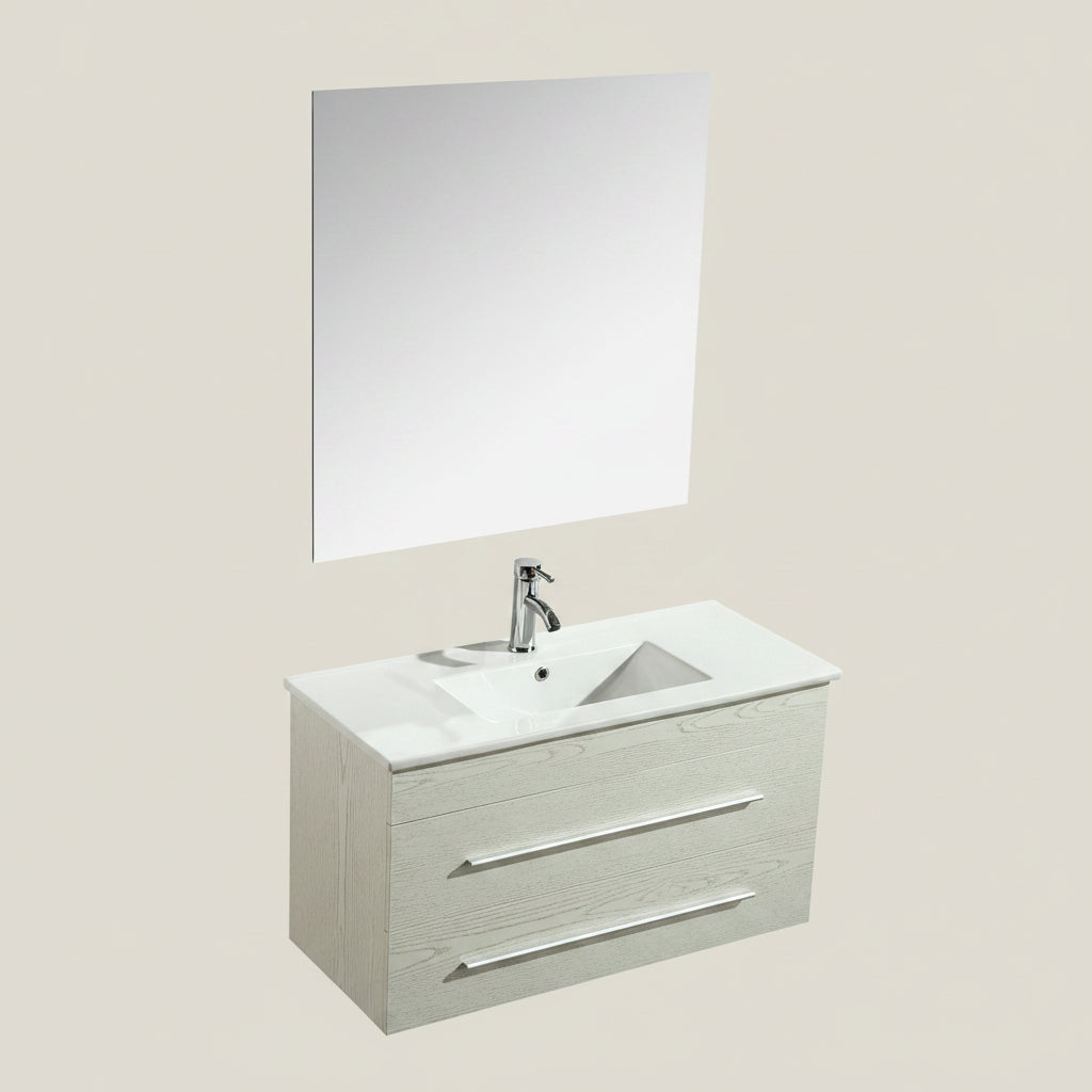 Mobile Arredo Bagno Angy 90 cm Sospeso Moderno Bianco