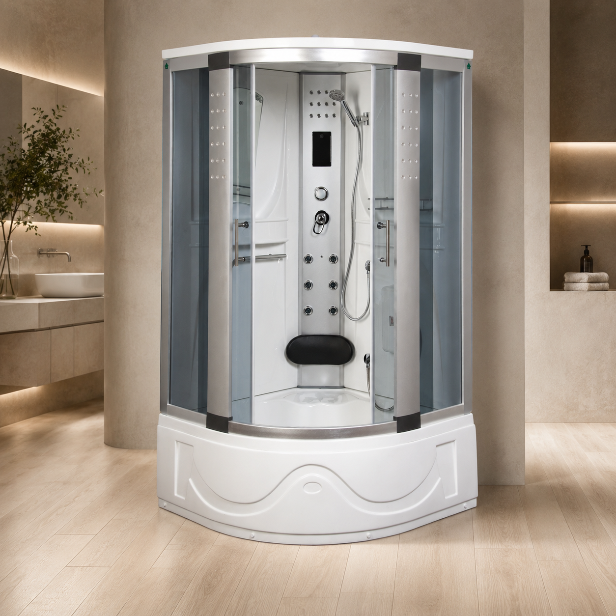 Doccia Idromassaggio con Vasca Texas 105x105 Sauna, Bagno Turco