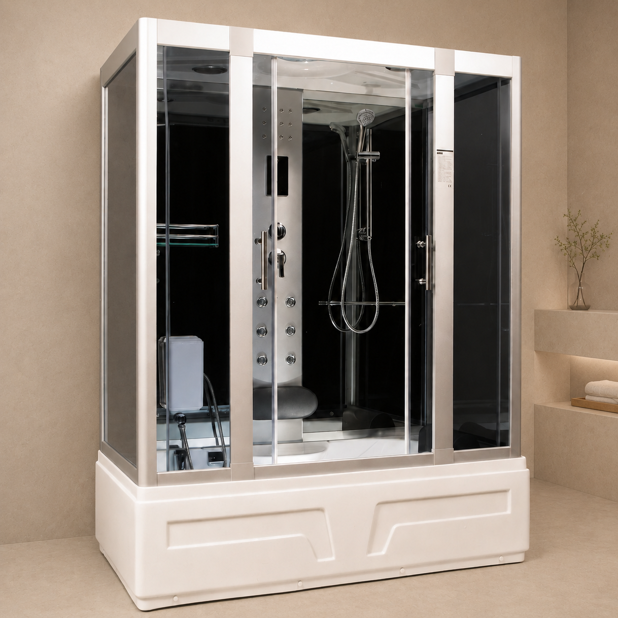 Doccia Idromassaggio con Vasca PoloNord Slim 160x70 Sauna, Bagno Turco