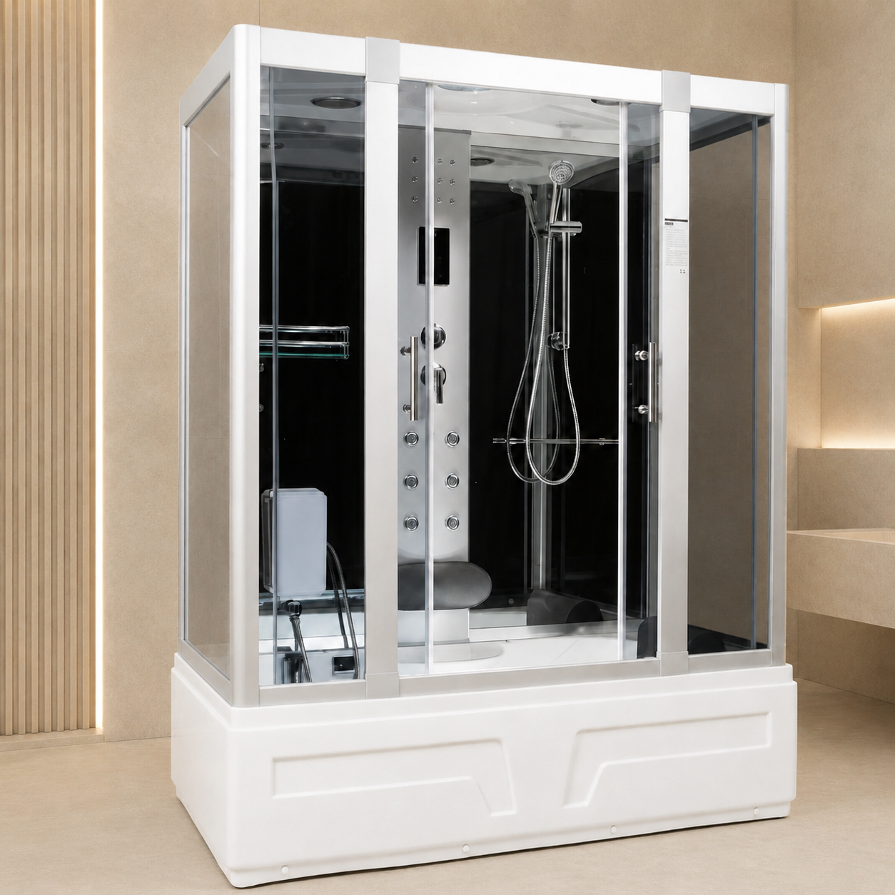 Doccia Idromassaggio con Vasca PoloNord Slim 160x70 Sauna, Bagno Turco