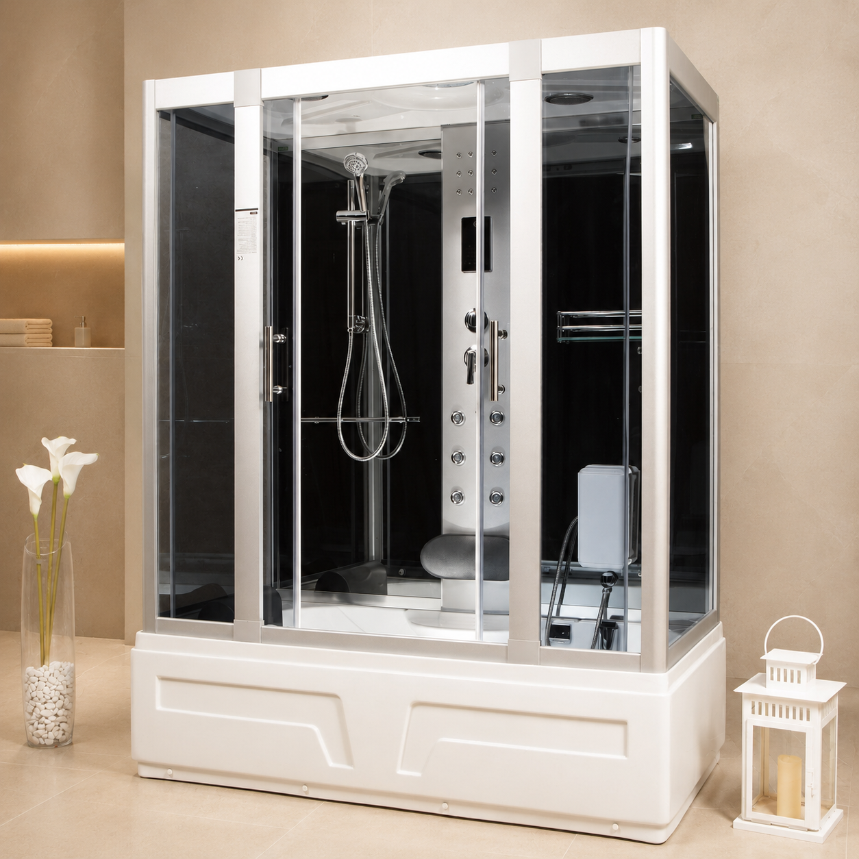 Doccia Idromassaggio con Vasca PoloNord Slim 160x70
