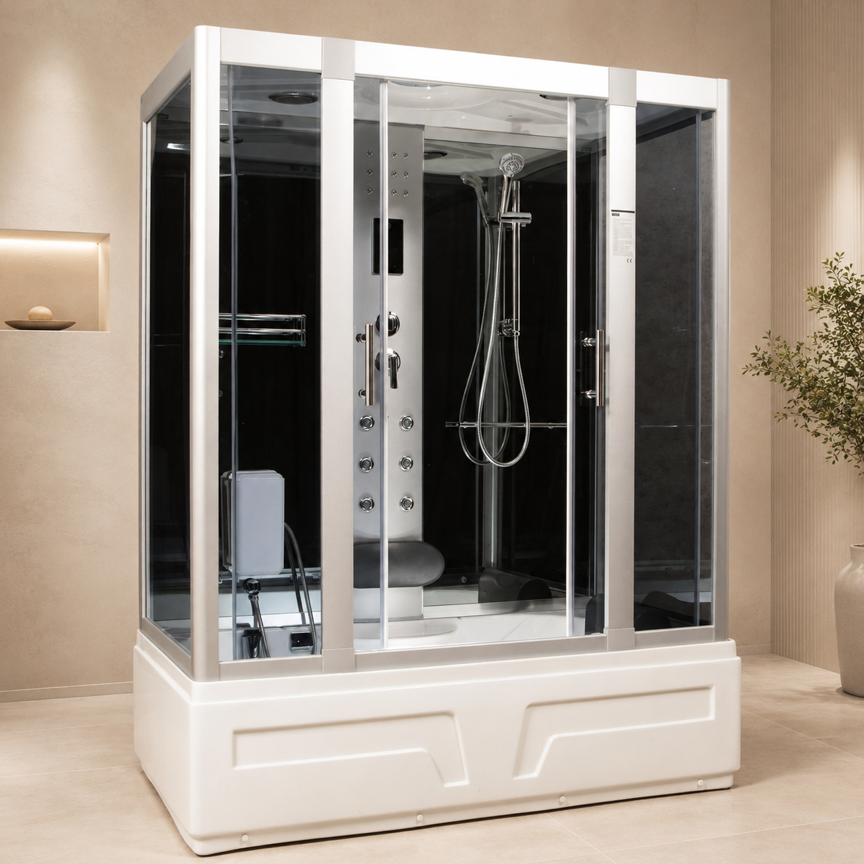 Doccia Idromassaggio con Vasca PoloNord 160x85 Multifunzione