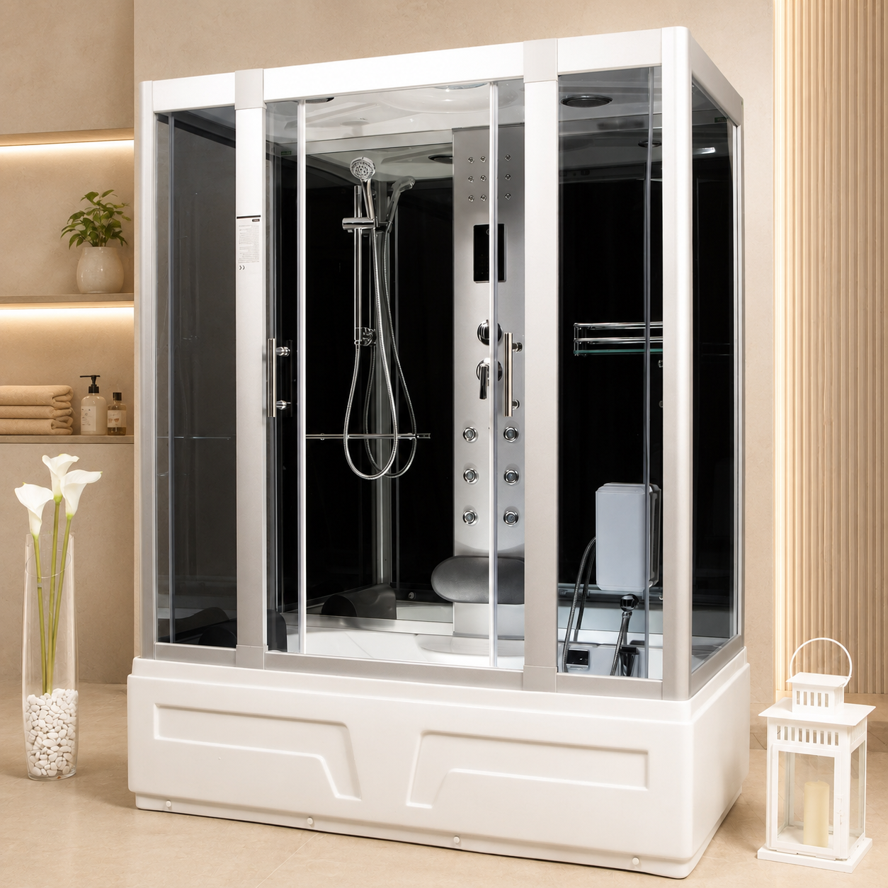 Doccia Idromassaggio con Vasca PoloNord 160x85 Multifunzione