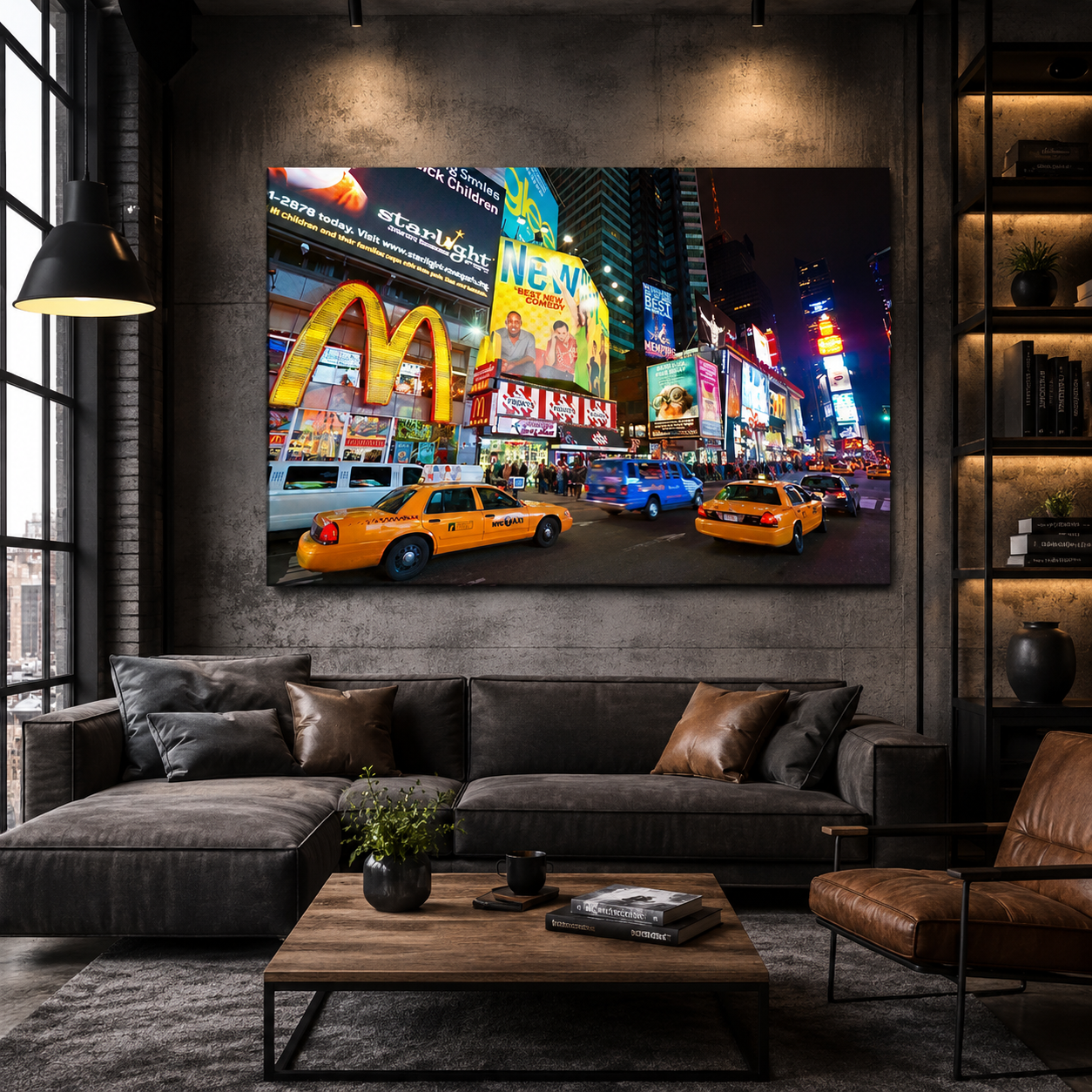 Stampa Quadro Canvas su Tela Retroilluminata con luce a LED di New york City N106