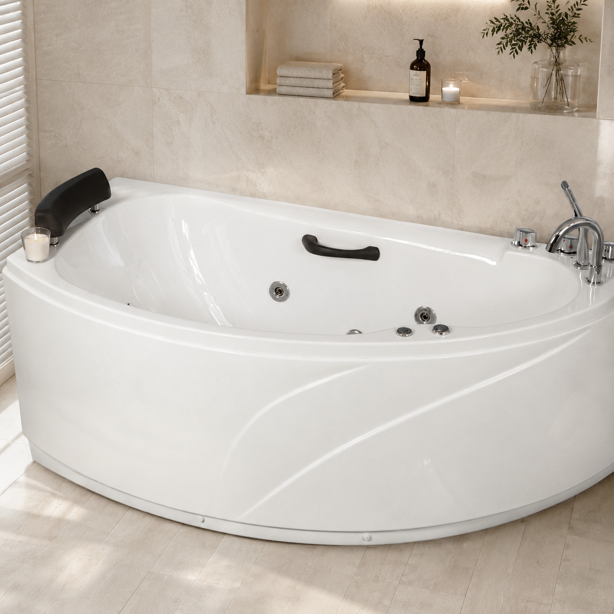 Vasca Idromassaggio White Natur Sinistra 162x83 di Design Compatta