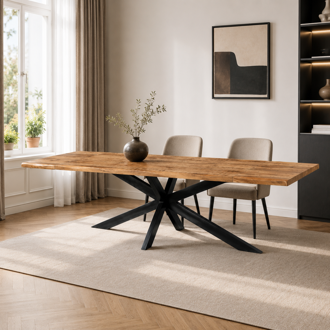 Tavolo Legno di Acacia Daytona 130x80cm Allungabile a 210cm